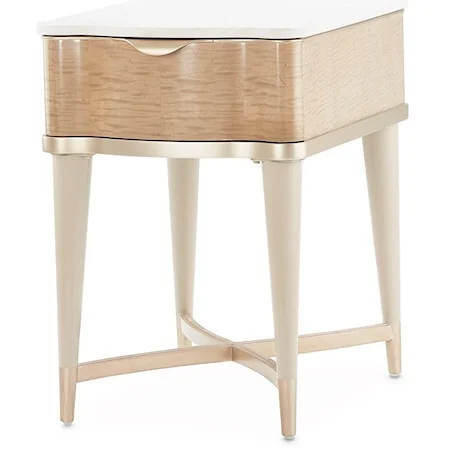 Glam End Table with 1 Felt-Lined Drawer